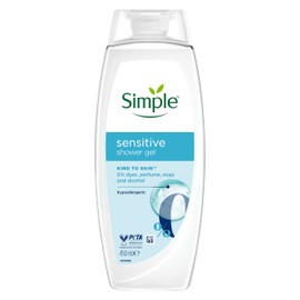 Simple Kind to Skin Sensitive Shower Gel ultra-gentle & hypoallergenic body wash for sensitive skin 450 ml