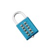 Combination Lock, Blue Zinc Alloy 10 Digit Push Button Security