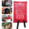 Tiardey Universal Fire Blanket,Large,Quick Unfolding with Loops,1 x 1 m