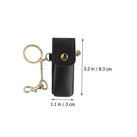 Minkissy 4pcs Lipstick Holder Keychain Pouch Portable Lipstick Case for Purse Compact Design for Travel for Women Birthdays and Holidays and Lightweight