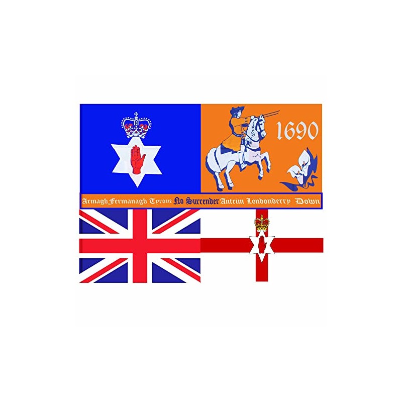 GIFTS 4 ALL Northern Ireland Flag, Ulster 6 Counties Flag,