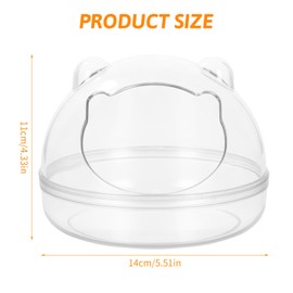Hamster Sand Bathroom, Hamster Bathroom Bathtub, Removable Hamster Sand Bath, Transport Box Hamster, Hamster Toilet for Hamsters, Guinea Pigs, Ferrets, Gerbil Chinchilla (L)