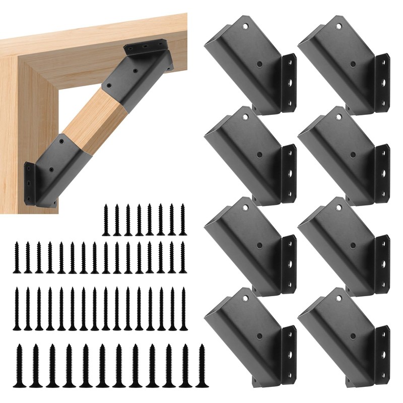 ZOBGOWE 45-Degree Angle Bracket for 2x4 Post(Actual 1.5''x3.5''), Heavy Duty