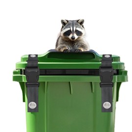 Trash Can Lock for Animals Trash Can Lid Locks Bear Proof Trash Bin Locks Security Strap Outdoor Garbage Can Lid Strap for Prevent Raccoon Bear Squirrels (2 Pcs)