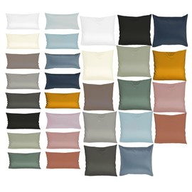 Heckett & Lane Heckett Lane Mako Satin Cushion Cover Elementi 80 x 80 cm Colour: Rose Tan Zip