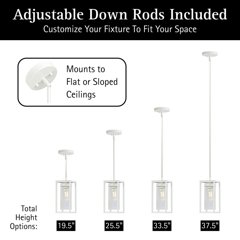 Ultralux Framework LED Mini Pendant Light - Adjustable Height Hanging
