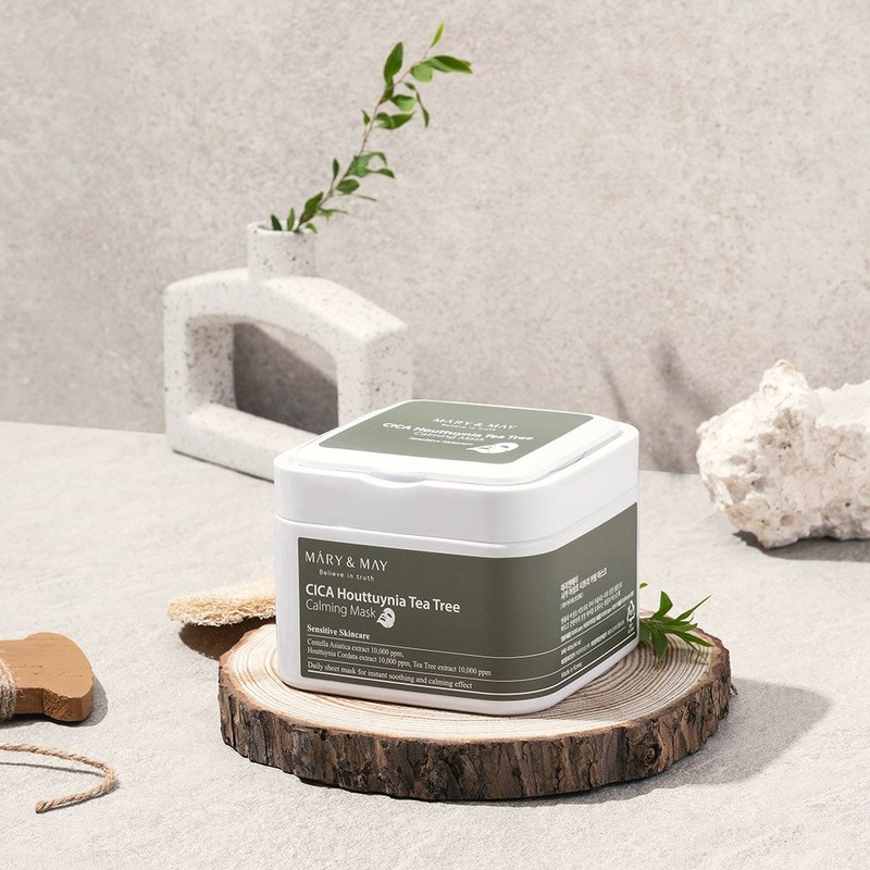 MARY&MAY CICA Houttuynia Tea Tree Calming Mask Sheets 30 Sheets