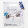 Darice Mix & Mingle Glass Metal Lined Beads and Charms
