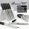 Buecs Permanent Markers, 60 Count Ultra Fine Point Black Permanent