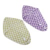 WOONEKY 2pcs Quick Dry Hair Turban Towels Soft Absorbent Checkered