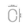 Interdeco Shower Curtain Rings in Crystal Clear Plastic Oval Open