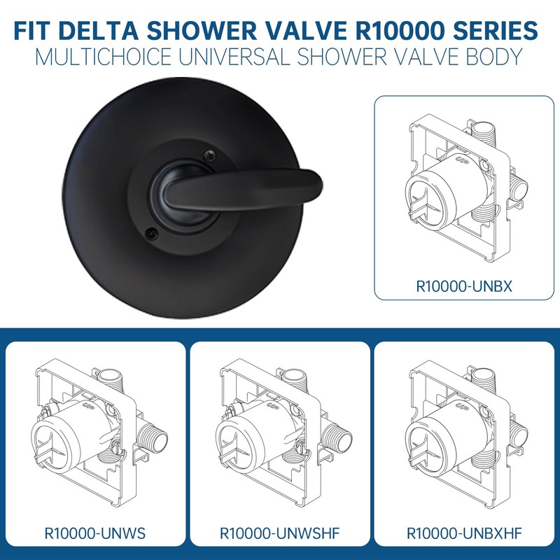 Shower Faucet Handle Trim Kit for Delta Tub and Shower