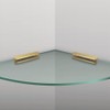 LukLoy Solid Brass Glass Shelf Bracket with 3 Screw Holes,