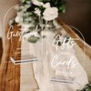 2pcs Clear Acrylic Wedding Signs for Ceremony and Reception, 5x7