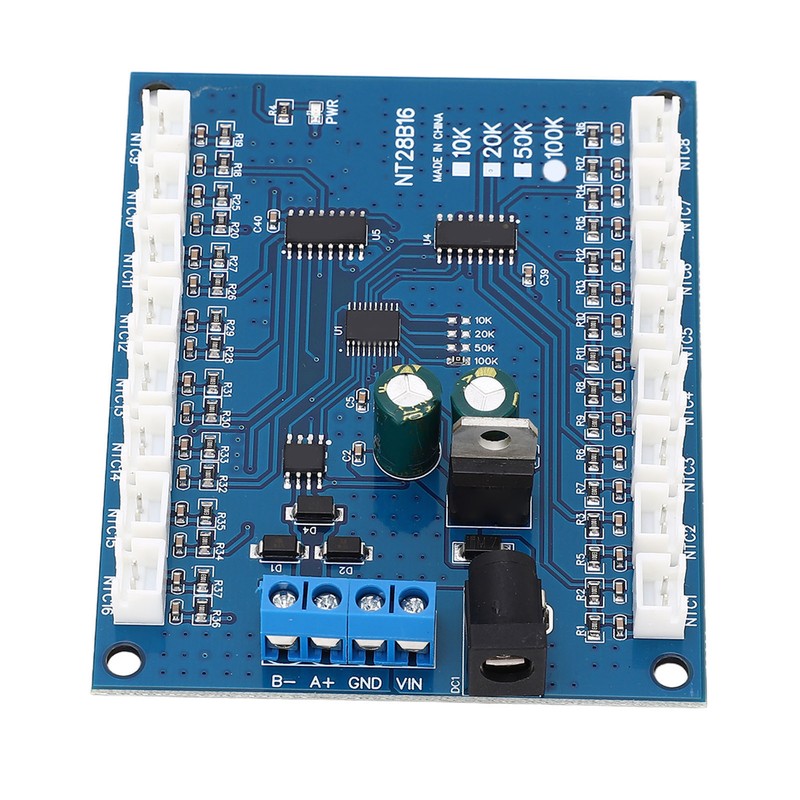 Temperature Sensor Module 16 Channels RS485 ‑20℃ to +125℃ Temp