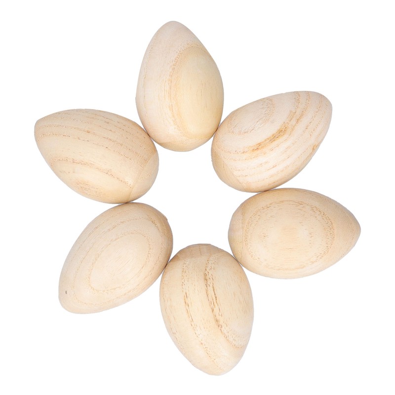 Wood Eggs Shakers Set Natural Wooden Egg Rattle Musical Percussion