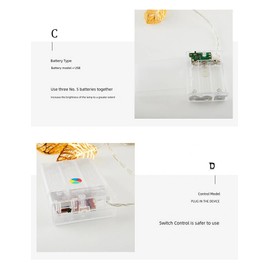 xfbbchh 40 LED Leaf String Lights Battery Operated 20FT Leaf Mini Leaf Fairy Lights for Patio Garden, Little Star String Lights for Wedding, Party, Home Decoration, Decorative String Lights (Leaf)