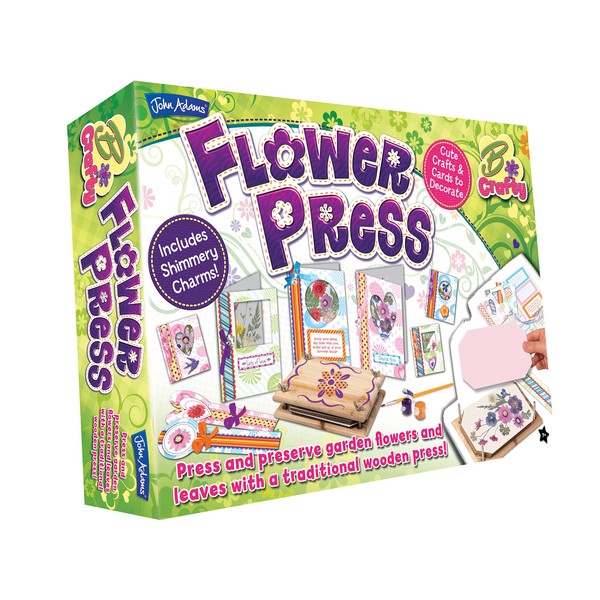 John Adams | Flower Press: press and preserve garden flowers and leaves with a traditional wooden press | Arts & Crafts | Ages 7+