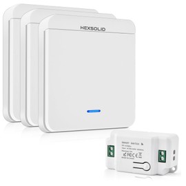 Wireless Light Switch 100-250V Remote Control Light Switch Kit Quick Create or Relocate On/Off RF Control Up to 660ft No WiFi Wiring