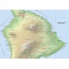 Hawaii Physical State Map - 23.3 x 16.5 Inches -