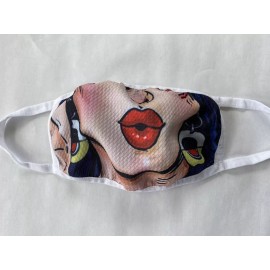 Pop Art Face Mask Reusable Rewashable Woman Face