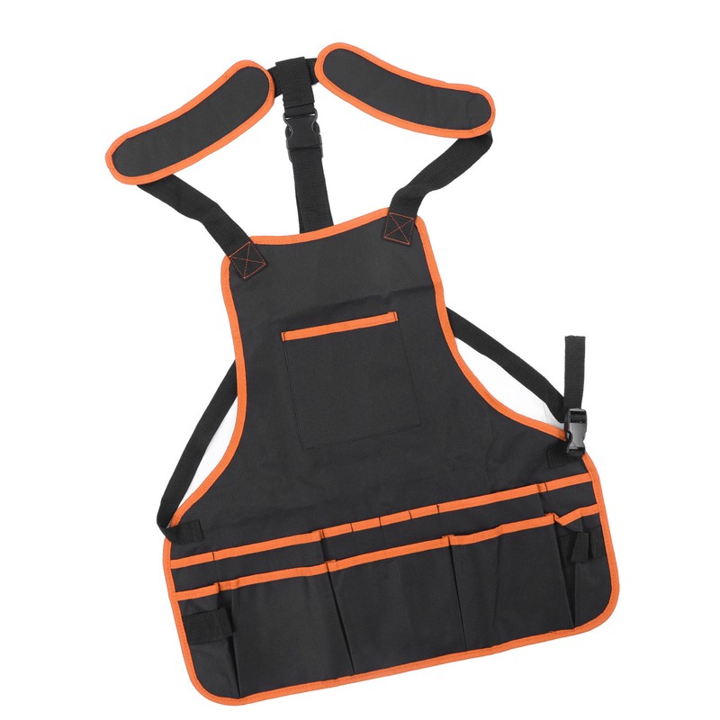 Tool Apron Multiple Pockets Oil Proof Waterproof Oxford Cloth Adjustable