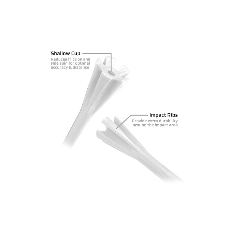 Callaway Performance Plastic Golf Tees (30 Pack), White, 2.75 Inch