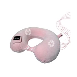ARniwer Bluetooth Music U Shaped Neck Pillow Wireless Bluetooth Speaker Memory Foam Suitable Airplane,Bus,Train,Car,Office,and Outdoor Camping The Best Travel Essentials. (Pink)