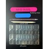 M·Q NAIL,Press on nails,Pink ink graffiti tips long nails,Hand drawn,Includes