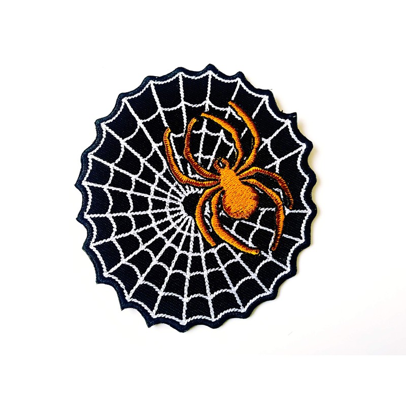 Spider On Web Patch Jacket Biker Rider Motorcycle Jacket Vest