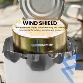 Hausdec Pure Titanium Camping Stove Wind Shield Camping Stove Wind Screen Outdoor Gas Stove Windproof Windshield 15Cm