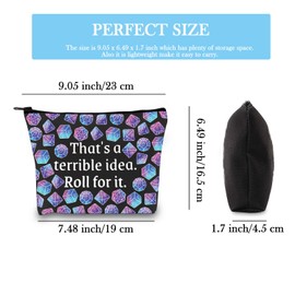 DM Gift Role Playing Games Gift Roll For It DnD Dice Storage Accessories Bag Gift For RPG DnD Game Players (Roll for It Bag)