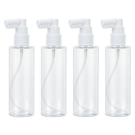 Yebeauty 4 Pack Refillable Travel Size Spray Bottle Plastic Empty Fine Mister Small Spray Bottles with Tight Cap Long Mouth TSA Approved Sprayer Atomizer for Hair Perfumes Cleaning, 3.3oz/100ml Clear
