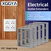 XGGYA 3/4” Double Gang Receptacle Outlet Box Extender,Gray Electrical Outlet