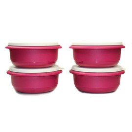 Tupperware Mixing Bowl Pro 1.0 L Dark Pink (4) Yeast Dough Bowl 38795