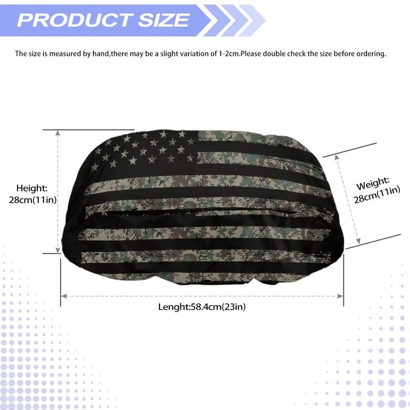 Mintulipy Camouflage Flag Winch Cover Heavy Duty Waterproof Winch Protection