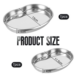 2 Pcs Professional Surgical Kidney Tray, Stainless Steel Instrument, Kidney Dishes Tray Shaped Curved Dish, Tray Lab Instrument Tattoo Tool Trays for Medical, Dentistry, Veterinary Use
