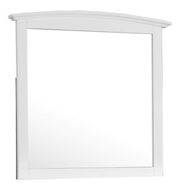Udorich Elegant White Mirror for Modern Farmhouse Decor, Clear Reflection, Enhances Your Space's Aesthetic and Ambiance