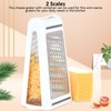 Professional Cheese Grater, Stainless Steel Box Grater with Container, XL