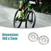 ACROPIX Bicycle Disc Brake Rotor Stainless Steel 160mm Diameter Silver