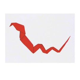 'Origami Snake' Temporary Tattoo - Water Resistant, Skin-Safe, Non-Toxic Transfer (TO00085043)