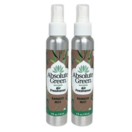 Absolute Green 100% Natural Air Freshener Room Spray, BAMBOO MIST, Non-Toxic, Plant-Based, Safe Around Home,Food, Kids, Pets, Odor Eliminator (Pack of 2)