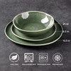 AmorArc Ceramic Dinnerware Sets,Handmade Reactive Glaze Stoneware Plates and Bowls