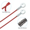 MECCANIXITY 304 Stainless Steel Lanyard Cable 20cmx3mm, Red Vinyl Coated