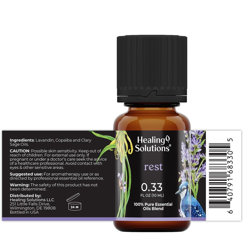 Healing Solutions Rest Blend Essential Oil - 0.33 Fluid Ounces