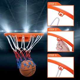 SHYSBV 2 Stück Profi Basketballnetz, Basketball Ersatz Netz, Dauerhaft und Alle Wetter Ballnetz Für Standard Größe BasketballKorb, Netz für Basketballkorb Outdoor