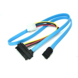 Sintech SFF-8482 SAS 29 Pin to 7 Pin SATA Hard Disk Drive Raid Cable with 4pin Molex Power Port 70cms