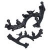 Decorative Hook Black Bird Branch Shape Three Dimensional Wall Mounted