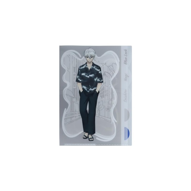 Sunstar Stationery Blue Rock Clear File, 5 Pockets, Nagi, S2139987