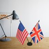 Zigvert American & Britain Twin Flag Desk Set, Table Flags